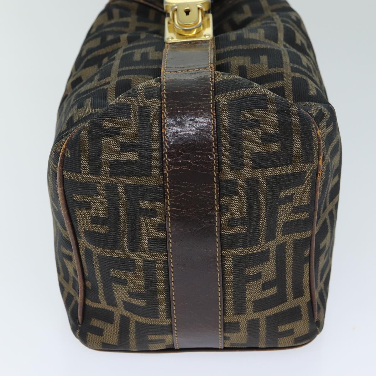 Luxury Fendi Zucca Canvas Vanity Pouch Brown Black77628