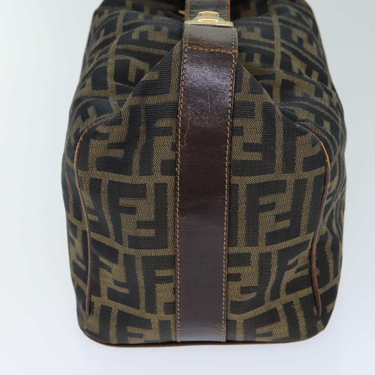 Luxury Fendi Zucca Canvas Vanity Pouch Brown Black77628