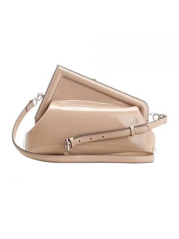 Luxury Fendi First Midi Clutch Bag Beige