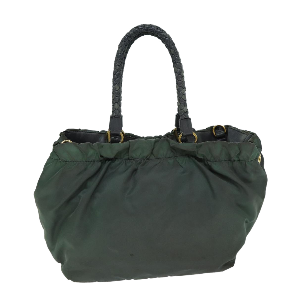 Luxury PradaHand Bag Nylon 2way Khaki 77763
