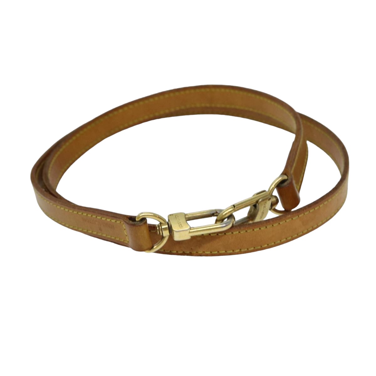 LOUIS VUITTON Shoulder Strap Leather 35.8"" Beige LV 77781