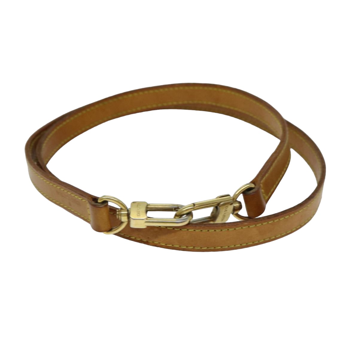 LOUIS VUITTON Shoulder Strap Leather 35.8"" Beige LV 77781