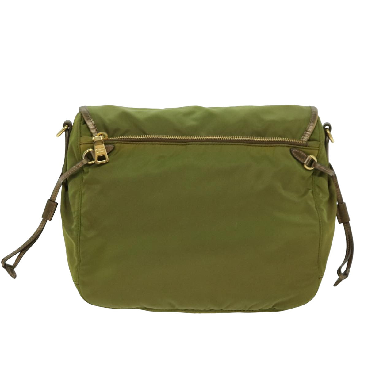 Luxury PradaShoulder Bag Nylon Khaki 77834