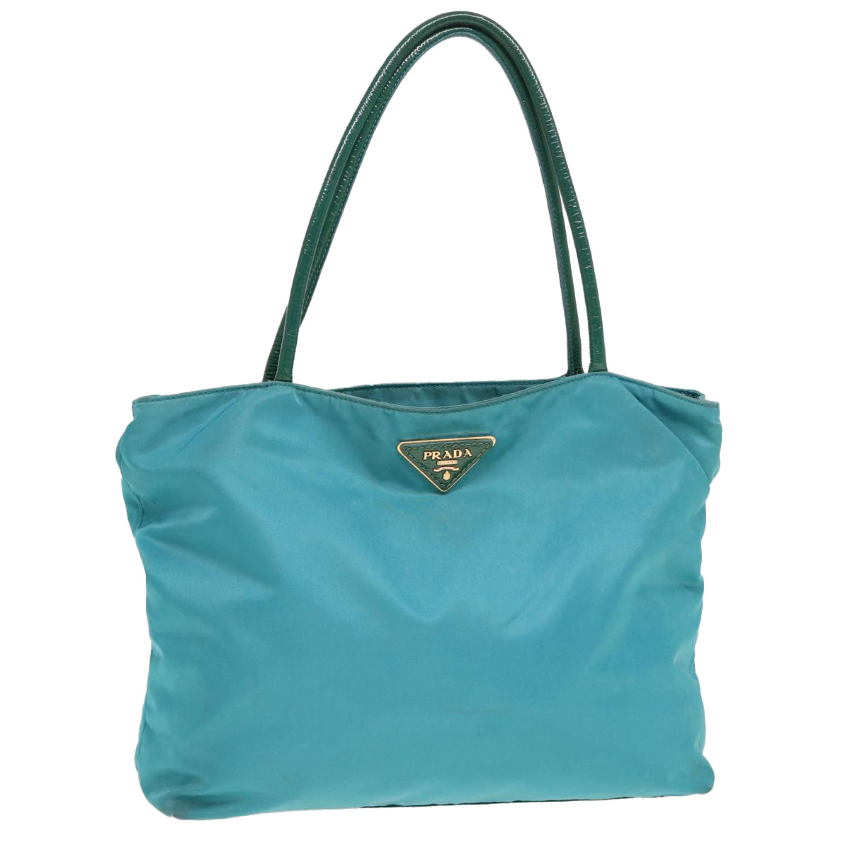 Luxury PradaShoulder Bag Nylon Turquoise Blue 77836