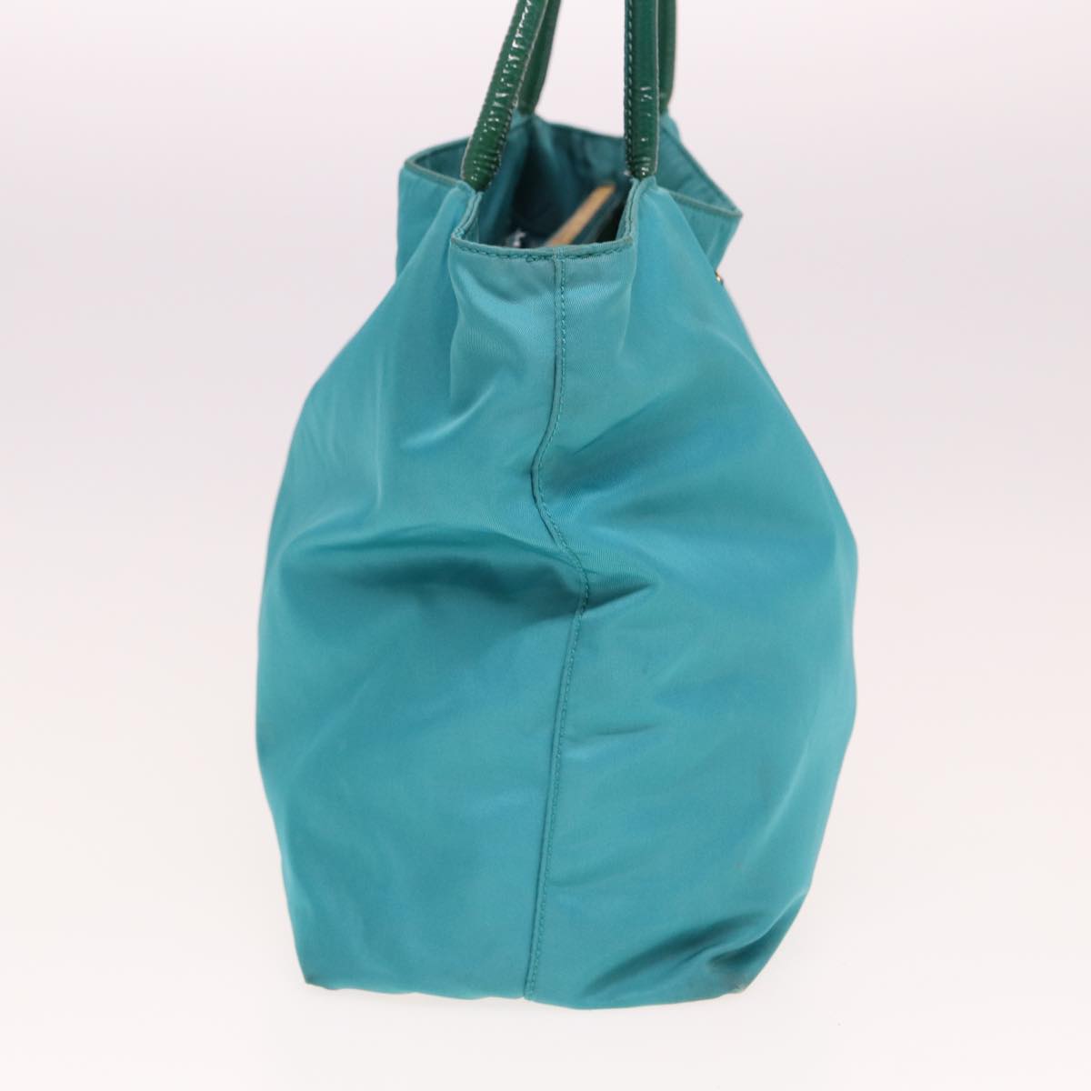 Luxury PradaShoulder Bag Nylon Turquoise Blue 77836