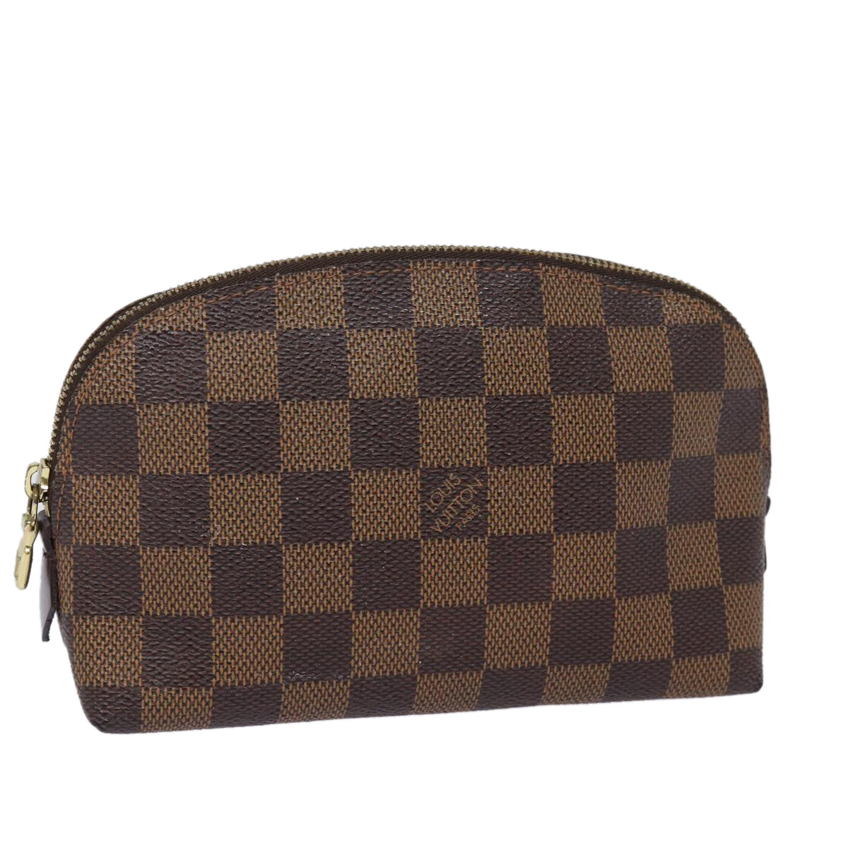 LOUIS VUITTON Damier Ebene Pochette Cosmetic PM Pouch N47516 LV 77849