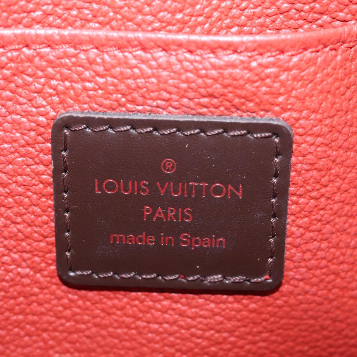 LOUIS VUITTON Damier Ebene Pochette Cosmetic PM Pouch N47516 LV 77849