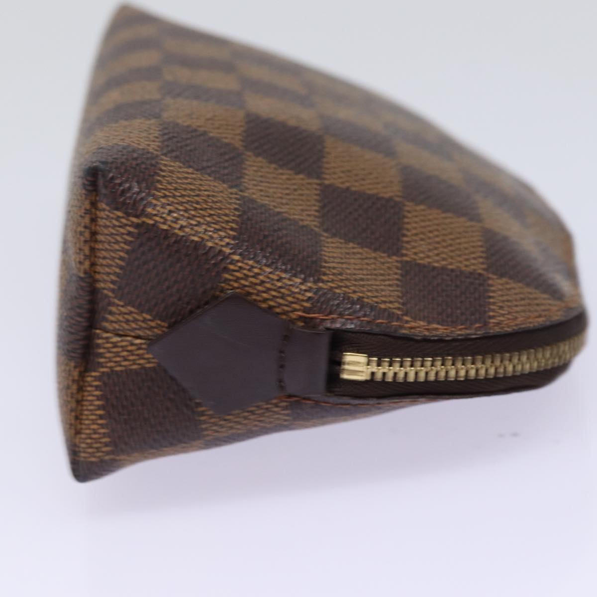 LOUIS VUITTON Damier Ebene Pochette Cosmetic PM Pouch N47516 LV 77849