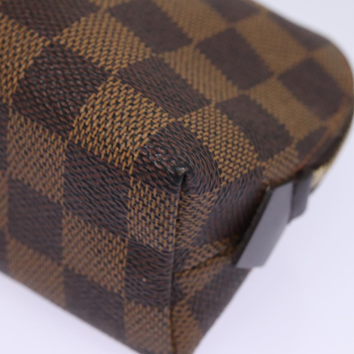 LOUIS VUITTON Damier Ebene Pochette Cosmetic PM Pouch N47516 LV 77849