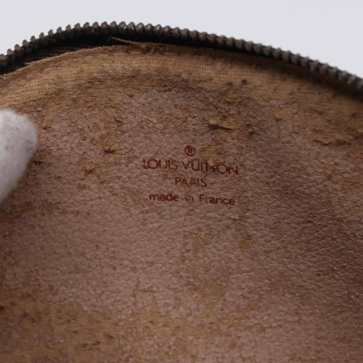 LOUIS VUITTON Monogram Trousse Demi Ronde Cosmetic Pouch M47520 LV 77855