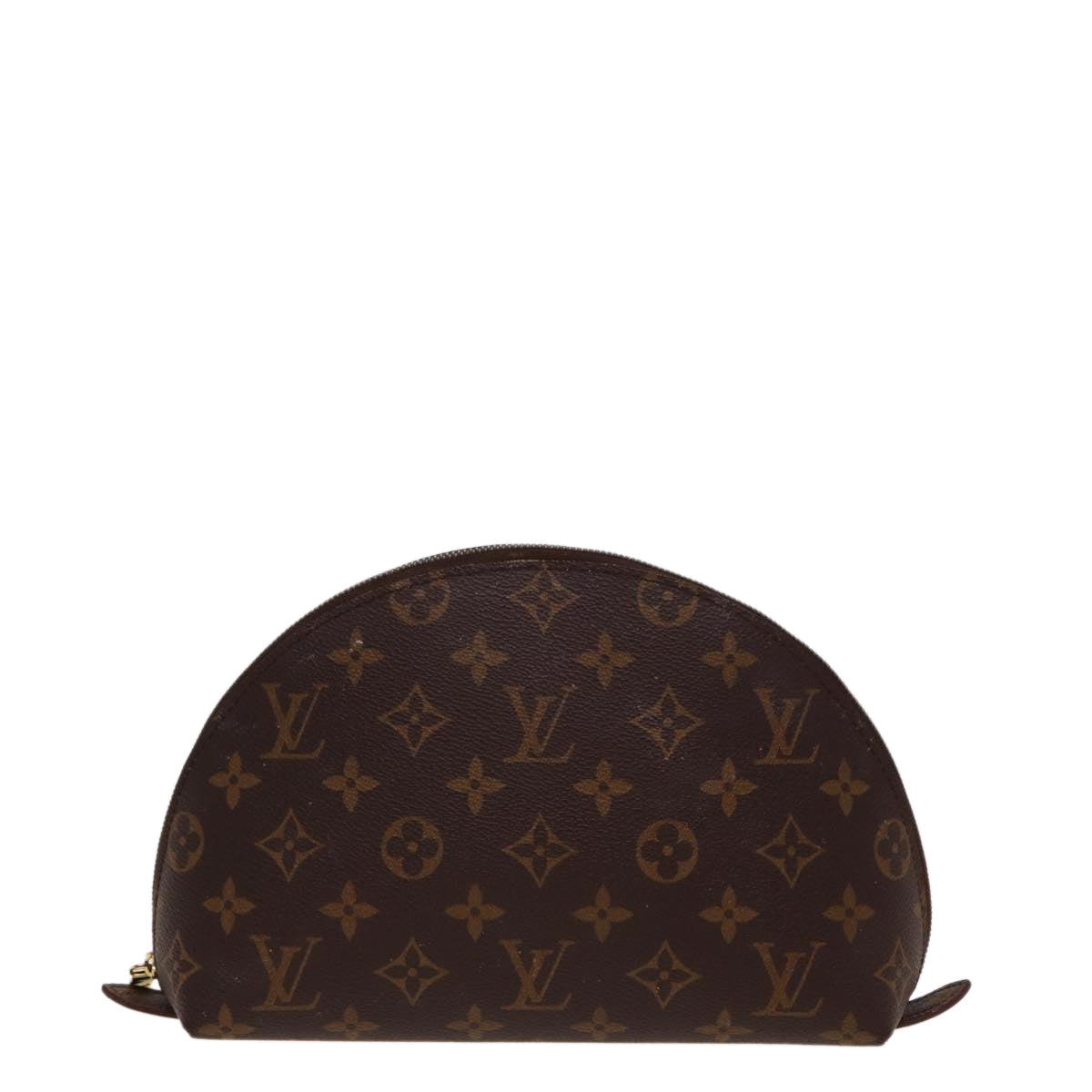 LOUIS VUITTON Monogram Trousse Demi Ronde Cosmetic Pouch M47520 LV 77855