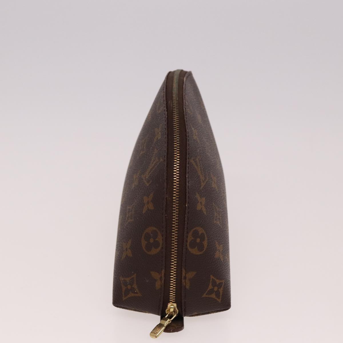 LOUIS VUITTON Monogram Trousse Demi Ronde Cosmetic Pouch M47520 LV 77855