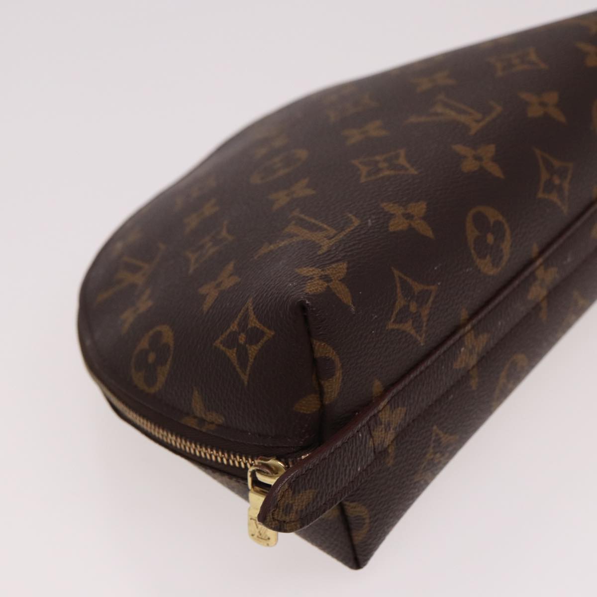 LOUIS VUITTON Monogram Trousse Demi Ronde Cosmetic Pouch M47520 LV 77855
