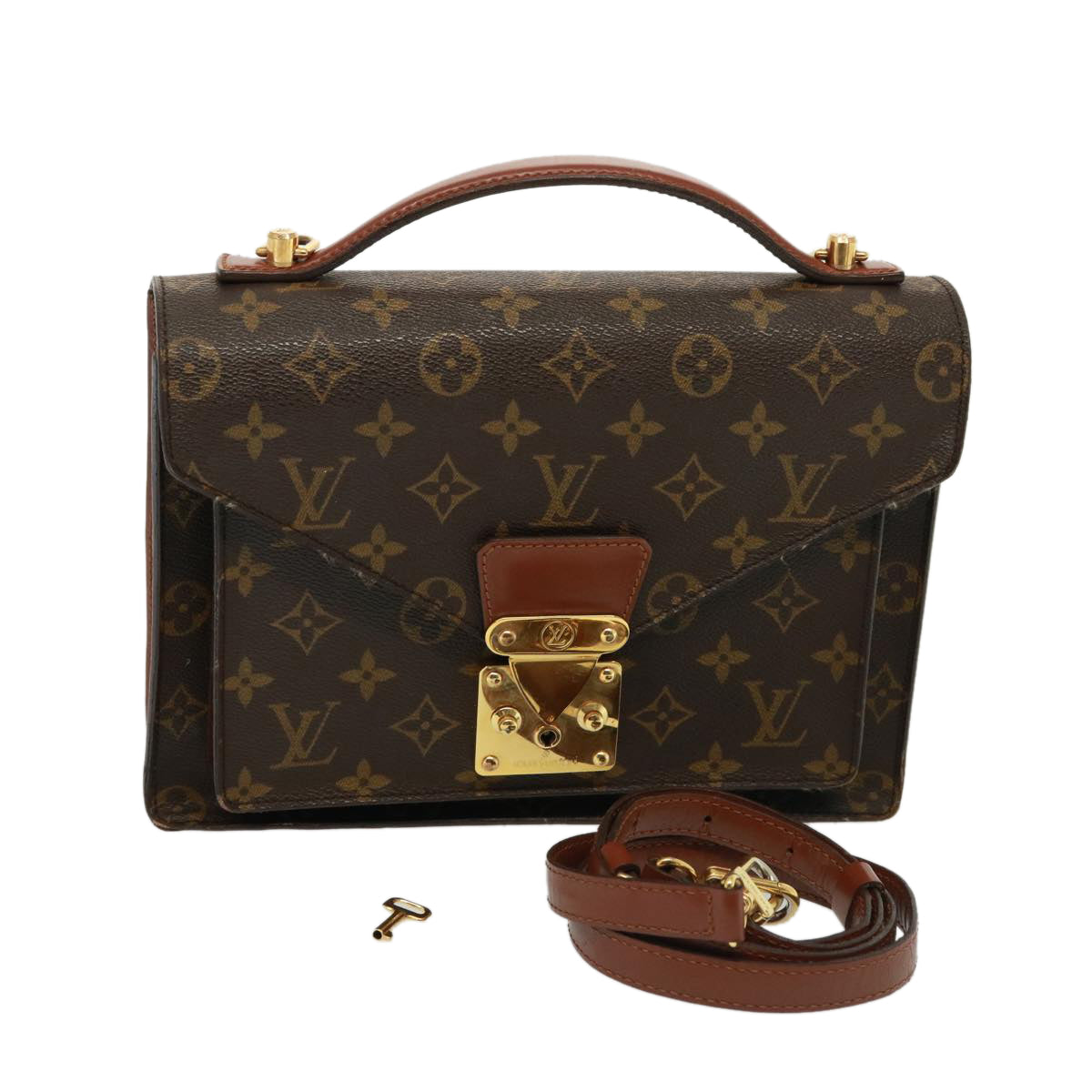 LOUIS VUITTON Monogram Monceau 26 Shoulder Bag M51187 LV 77864