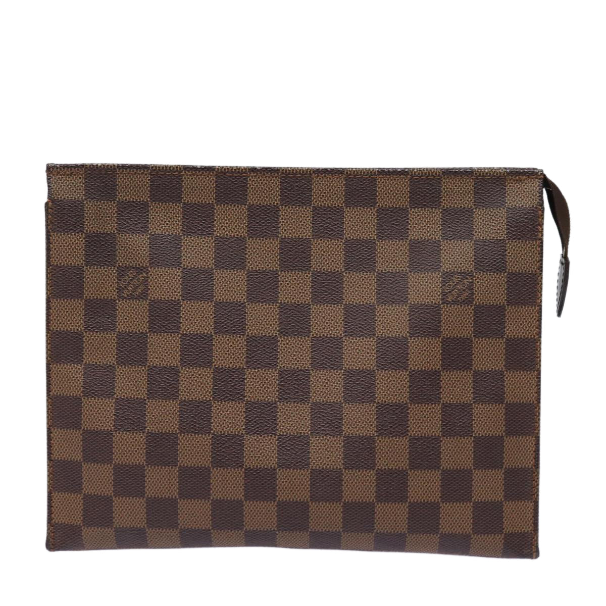LOUIS VUITTON Damier Ebene Poche Toilette 26 Pouch N47543 LV 77868