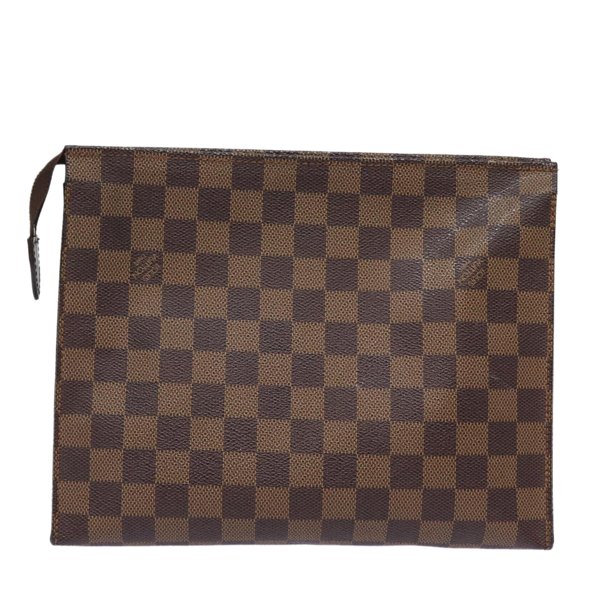 LOUIS VUITTON Damier Ebene Poche Toilette 26 Pouch N47543 LV 77868