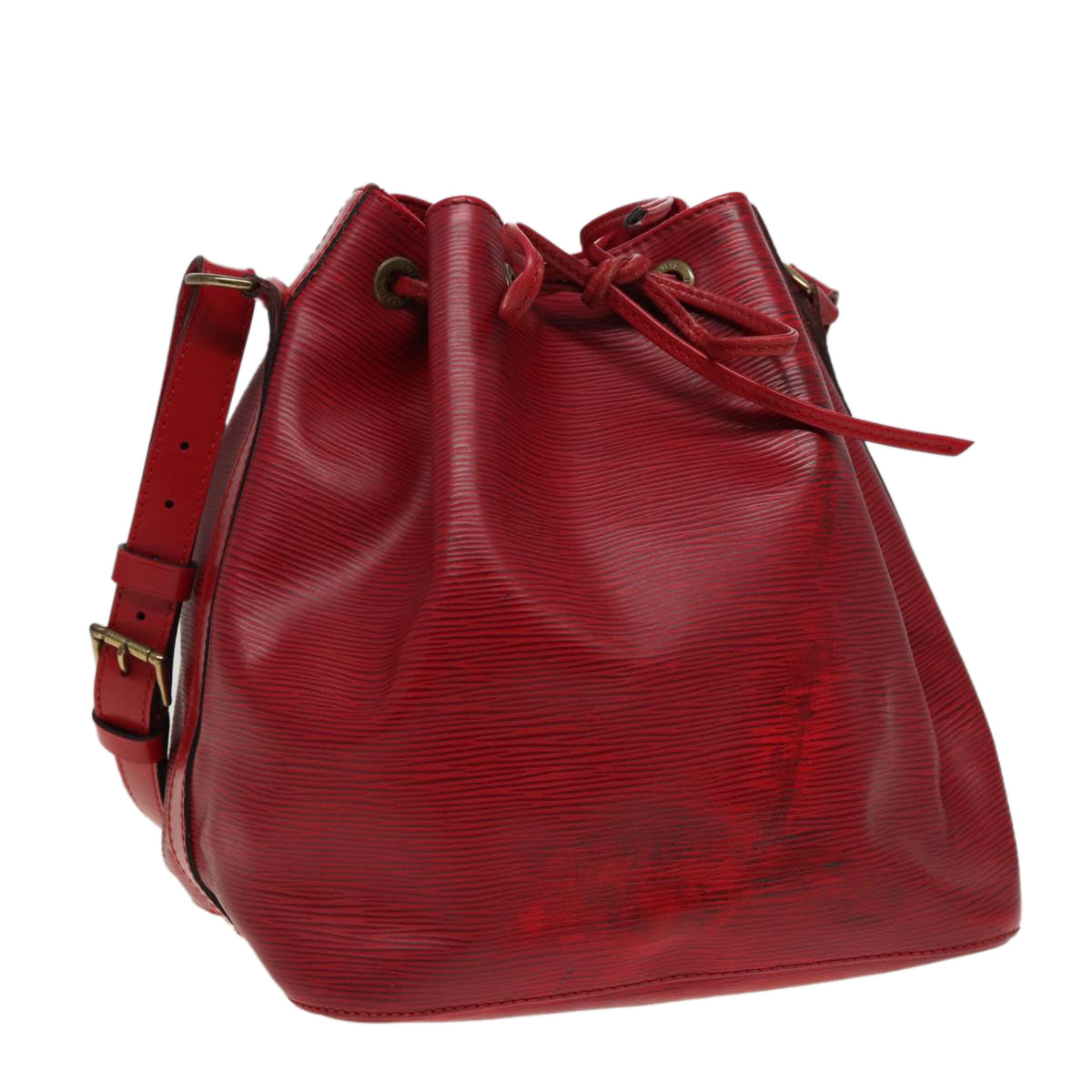 LOUIS VUITTON Epi Petit Noe Shoulder Bag Red M44107 LV 77898