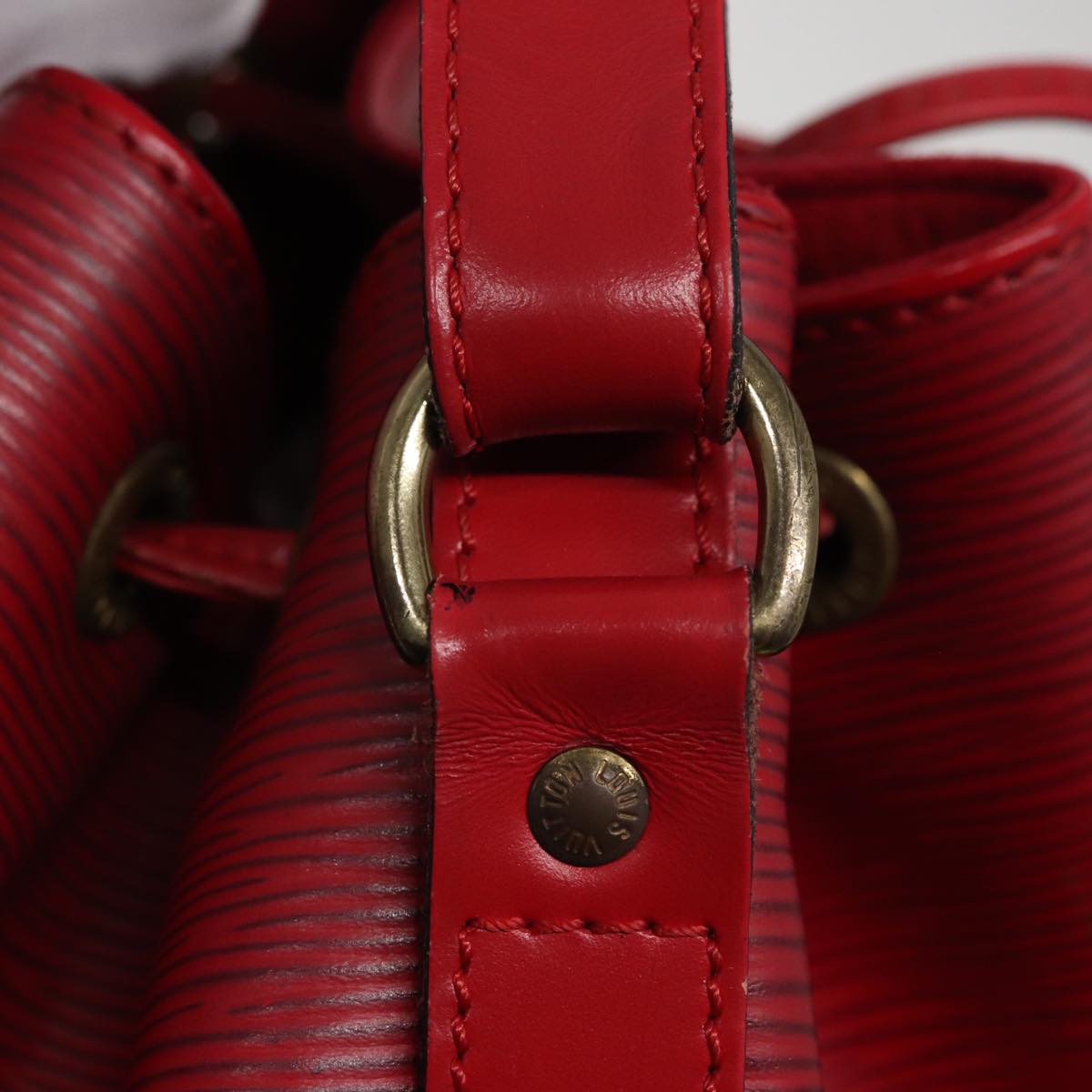 LOUIS VUITTON Epi Petit Noe Shoulder Bag Red M44107 LV 77898