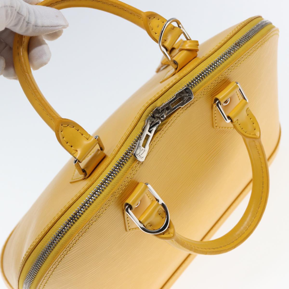 LOUIS VUITTON Epi Alma PM Hand Bag Yellow Citron M40619 LV 77910
