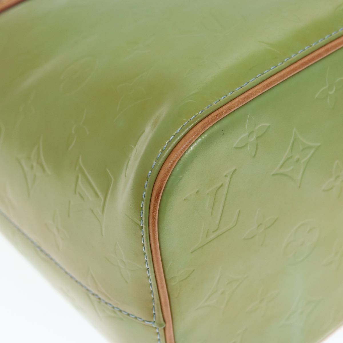 LOUIS VUITTON Monogram Vernis Houston Hand Bag Baby Blue M91005 LV 77930