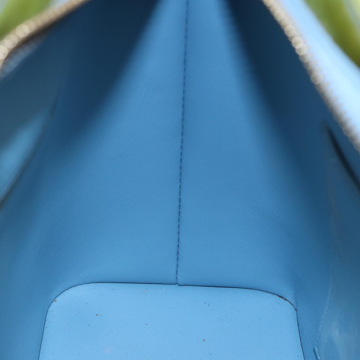 LOUIS VUITTON Monogram Vernis Houston Hand Bag Baby Blue M91005 LV 77930