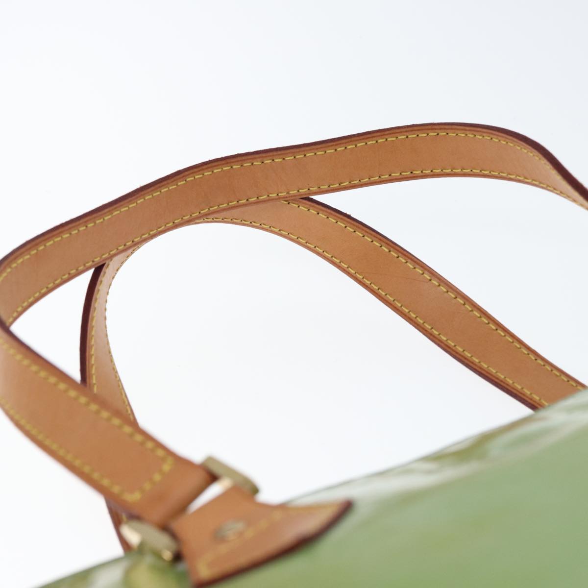 LOUIS VUITTON Monogram Vernis Houston Hand Bag Baby Blue M91005 LV 77930