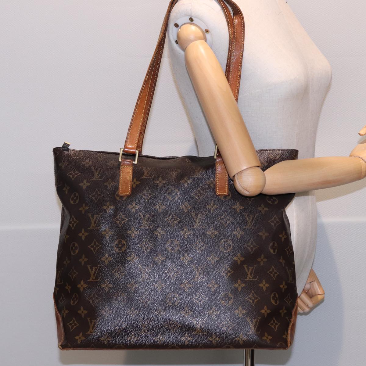 LOUIS VUITTON Monogram Cabas Mezzo Tote Bag M51151 LV 77943