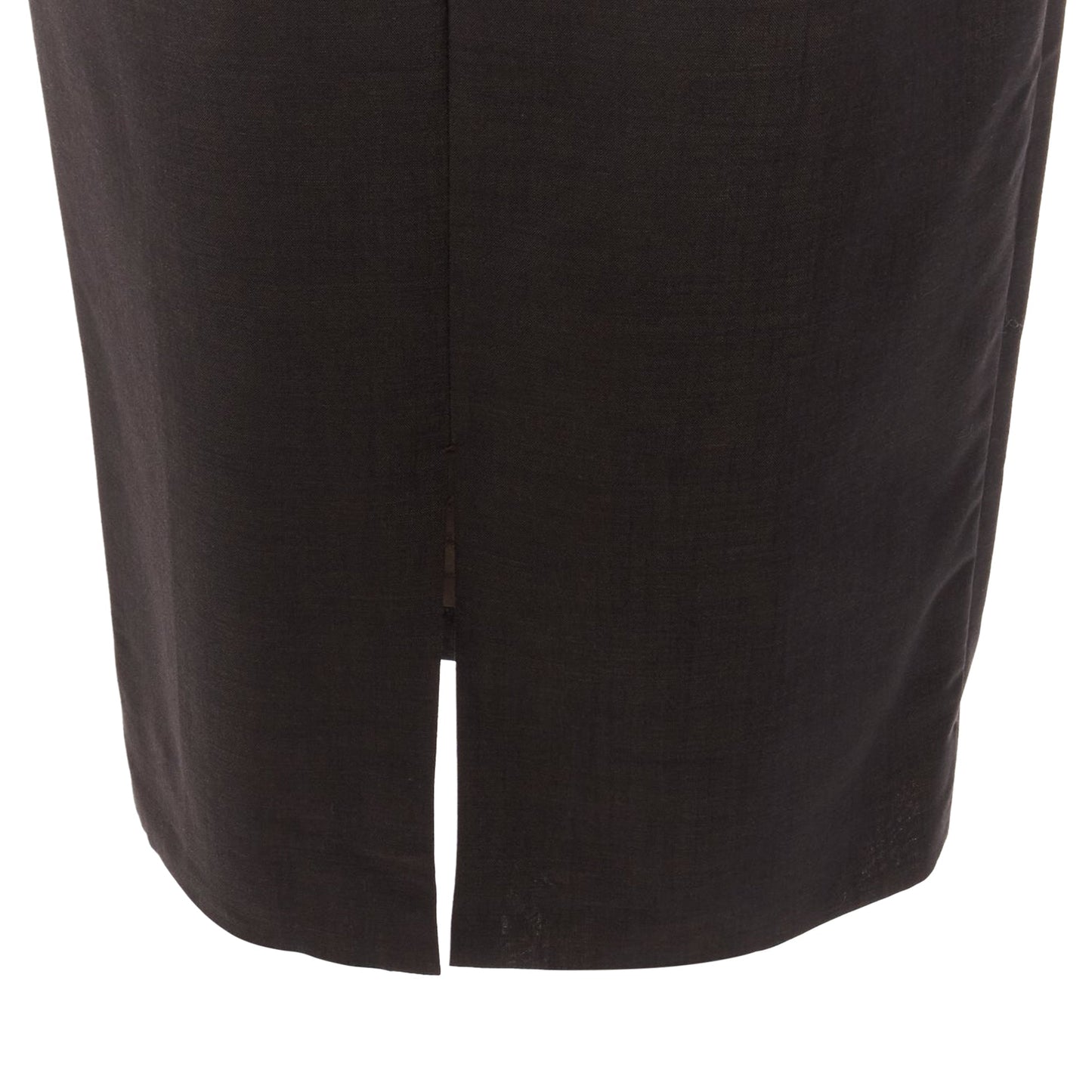 Gucci Tom Ford wool mohair mid waist back slit pencil skirt