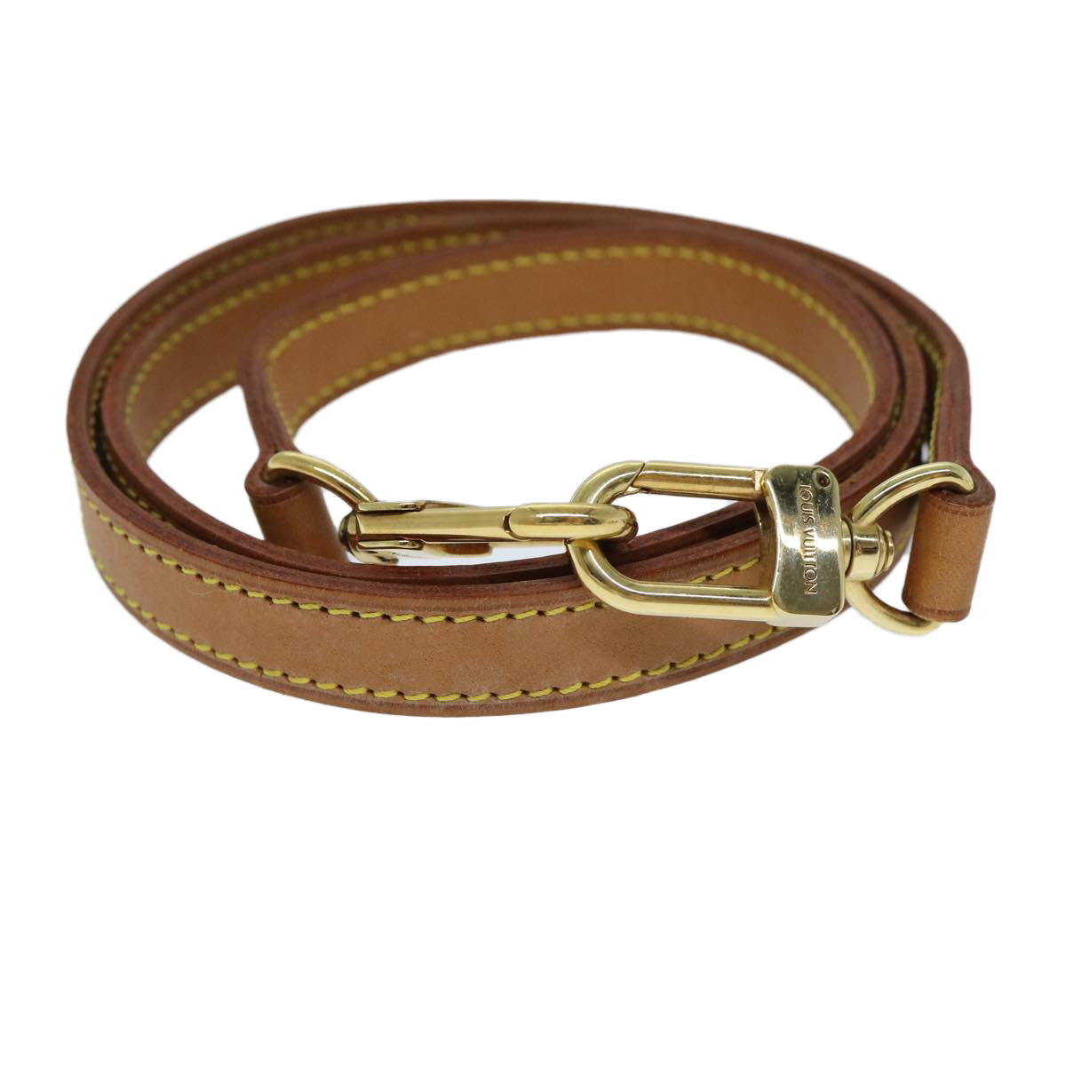 LOUIS VUITTON Shoulder Strap Leather 35.4"" Beige LV 77975