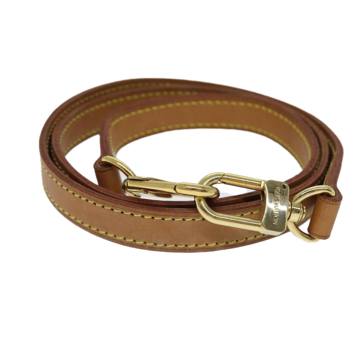 LOUIS VUITTON Shoulder Strap Leather 35.4"" Beige LV 77975