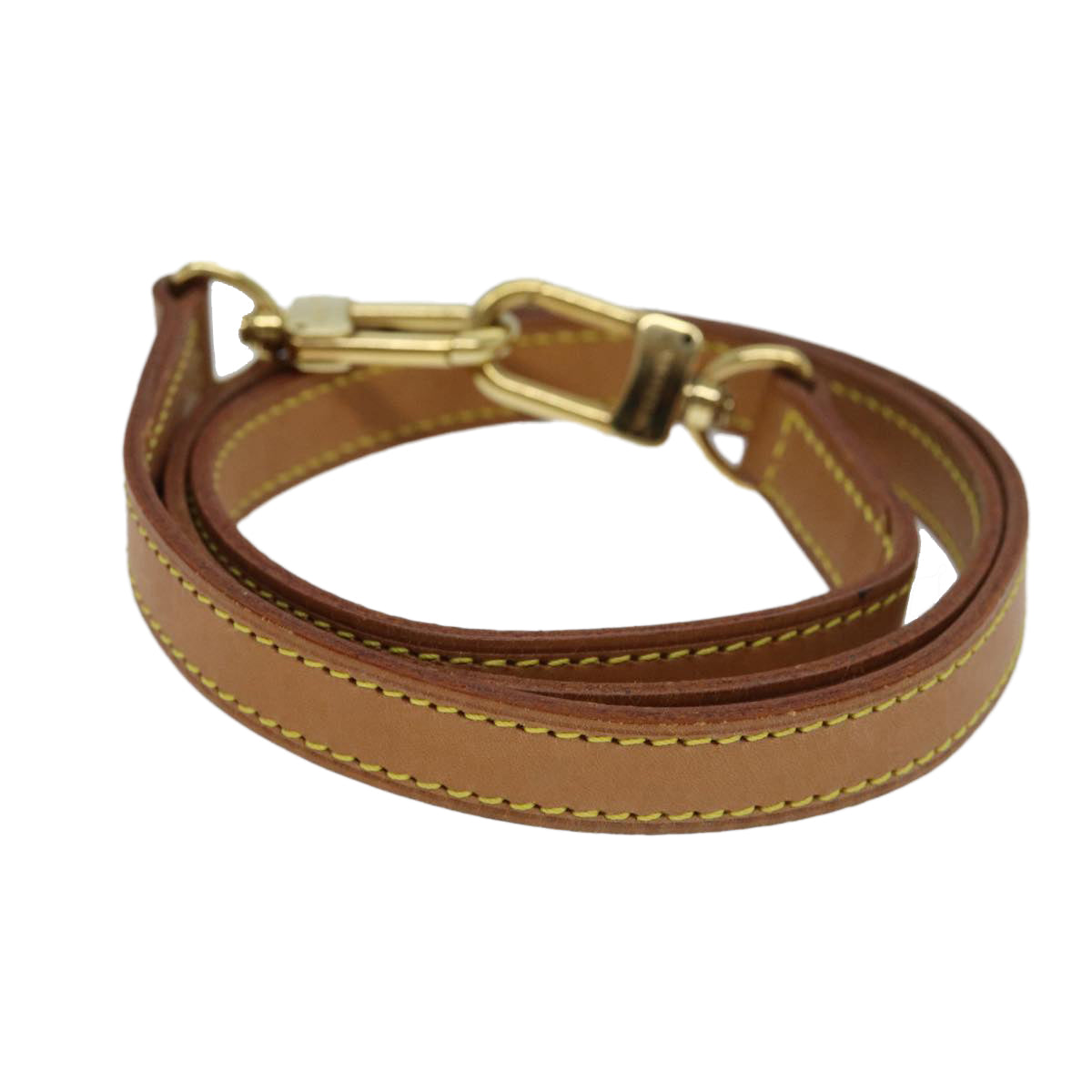 LOUIS VUITTON Shoulder Strap Leather 35.4"" Beige LV 77975