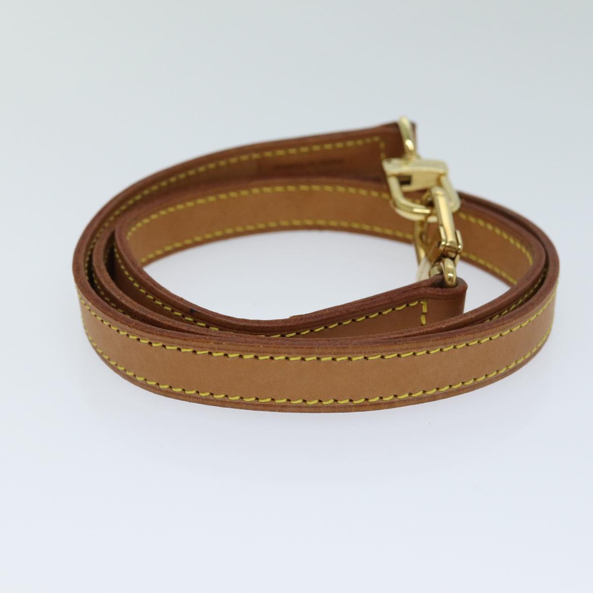 LOUIS VUITTON Shoulder Strap Leather 35.4"" Beige LV 77975