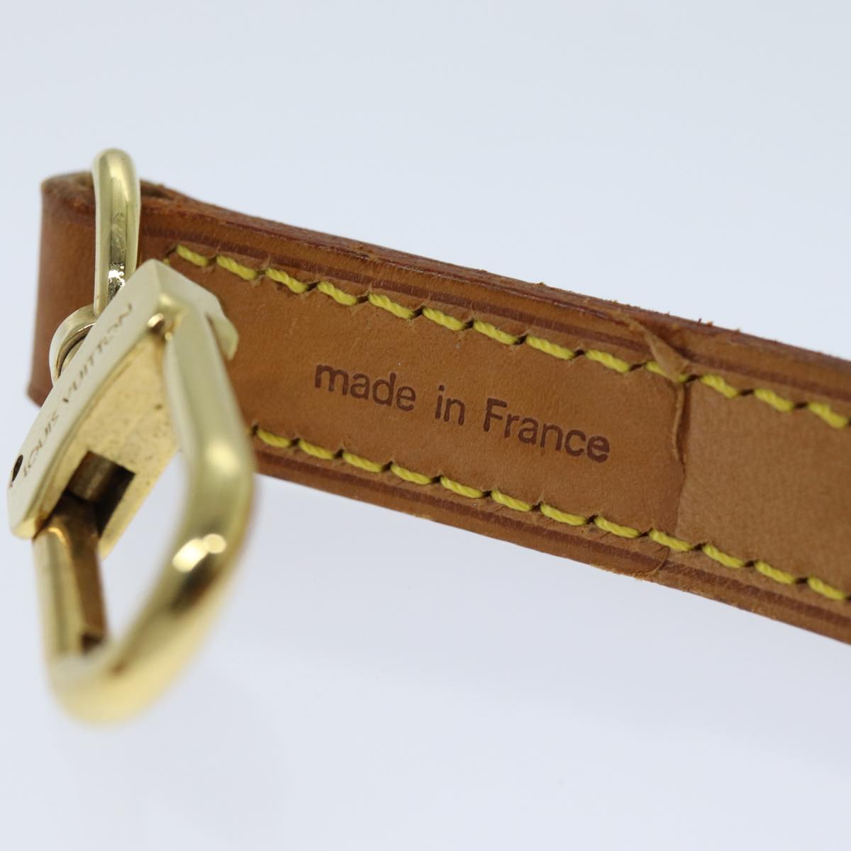 LOUIS VUITTON Shoulder Strap Leather 35.4"" Beige LV 77975