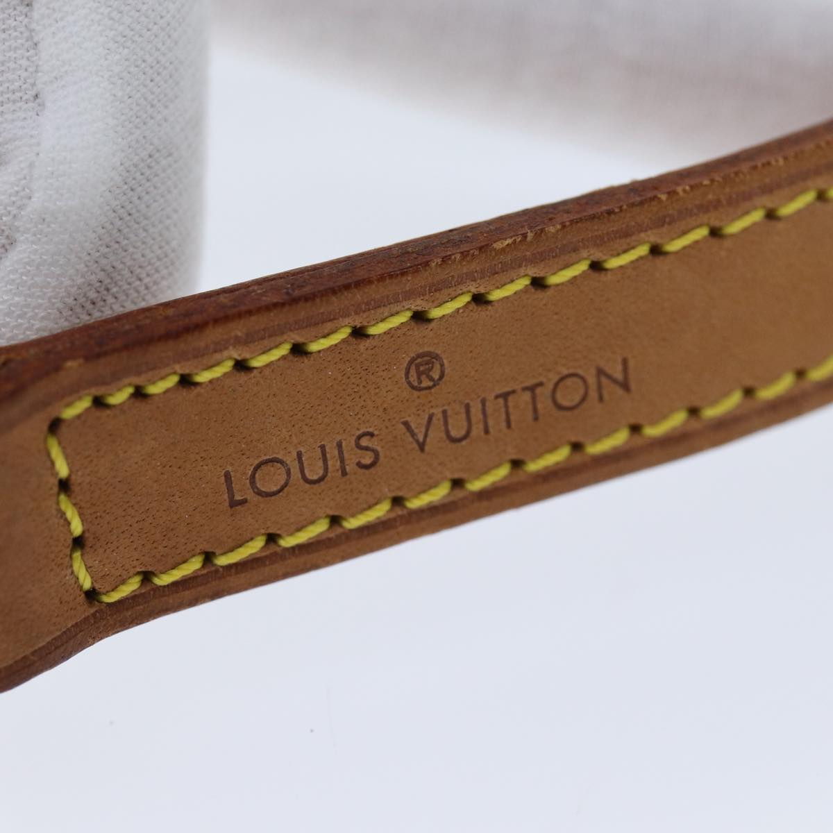 LOUIS VUITTON Shoulder Strap Leather 35.4"" Beige LV 77975