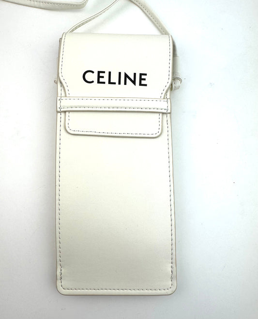 Celine Pouch With flap White