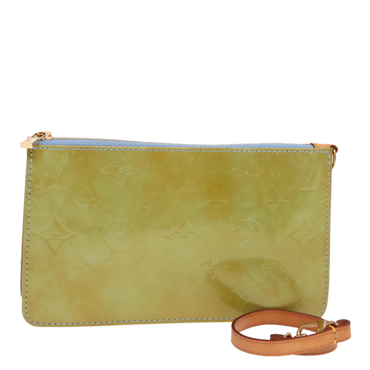 LOUIS VUITTON Monogram Vernis Lexington Pouch Baby Blue M91011 LV 78009
