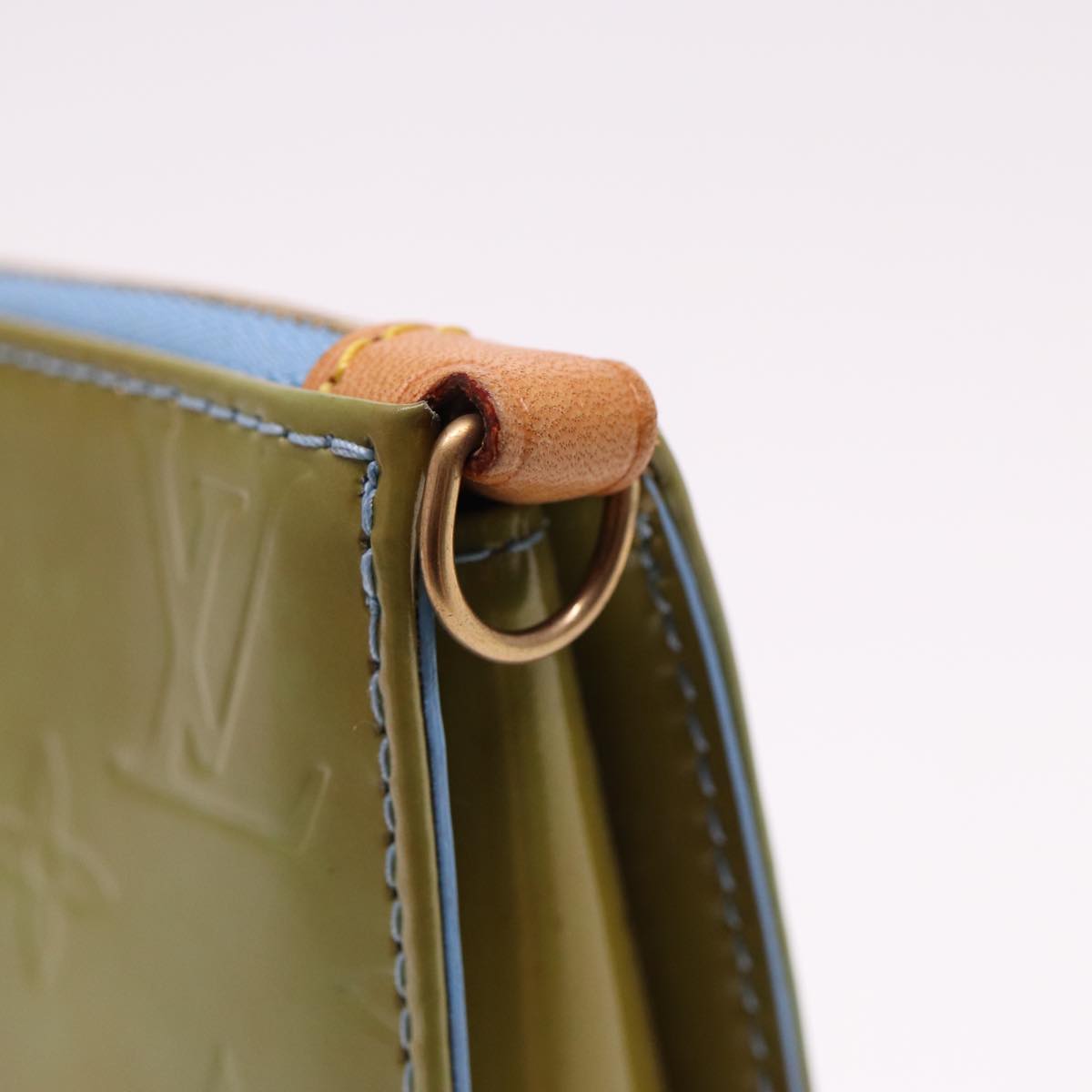 LOUIS VUITTON Monogram Vernis Lexington Pouch Baby Blue M91011 LV 78009