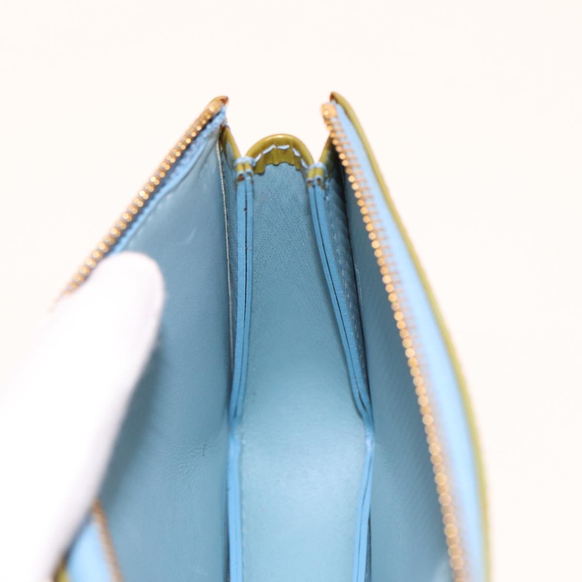 LOUIS VUITTON Monogram Vernis Lexington Pouch Baby Blue M91011 LV 78009