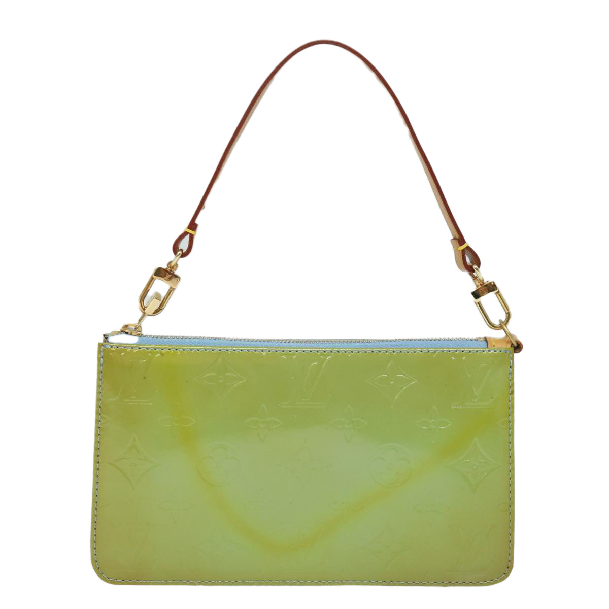 LOUIS VUITTON Monogram Vernis Lexington Pouch Baby Blue M91011 LV 78038