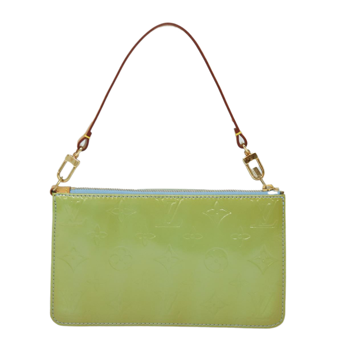 LOUIS VUITTON Monogram Vernis Lexington Pouch Baby Blue M91011 LV 78038