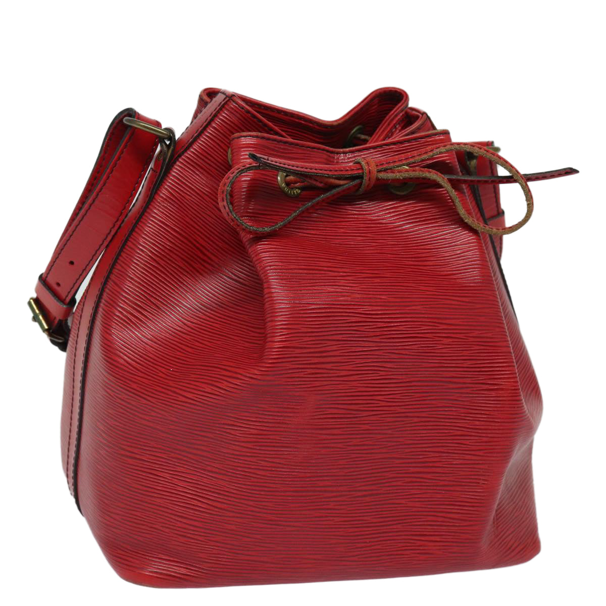 LOUIS VUITTON Epi Petit Noe Shoulder Bag Red M44107 LV 78053