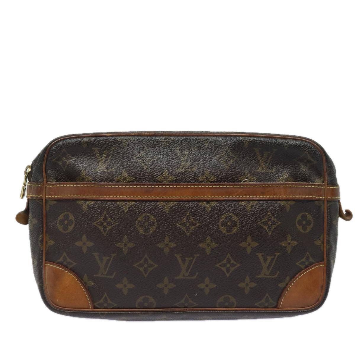 LOUIS VUITTON Monogram Compiegne 28 Clutch Bag M51845 LV 78057