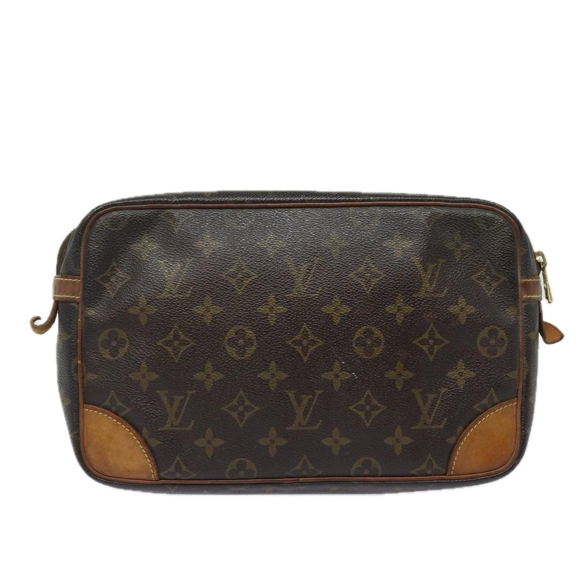 LOUIS VUITTON Monogram Compiegne 28 Clutch Bag M51845 LV 78057