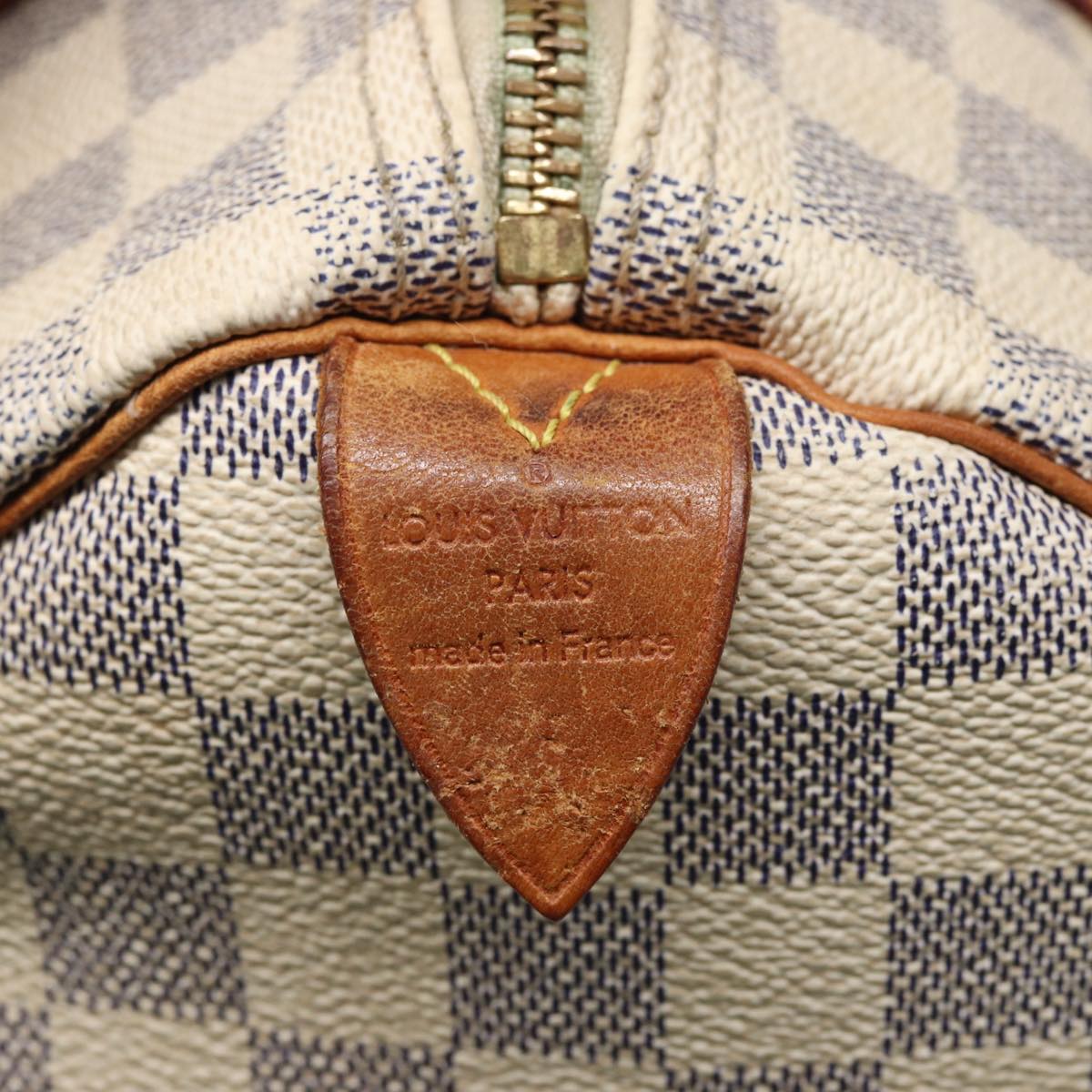 LOUIS VUITTON Damier Azur Speedy 30 Hand Bag N41533 LV 78068