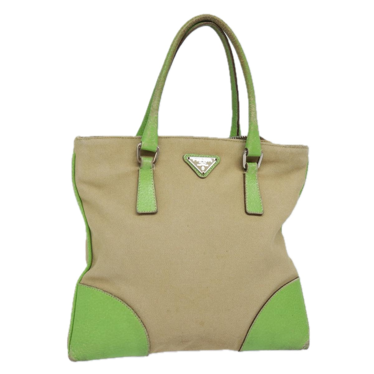 Luxury PradaHand Bag Canvas Beige 78255