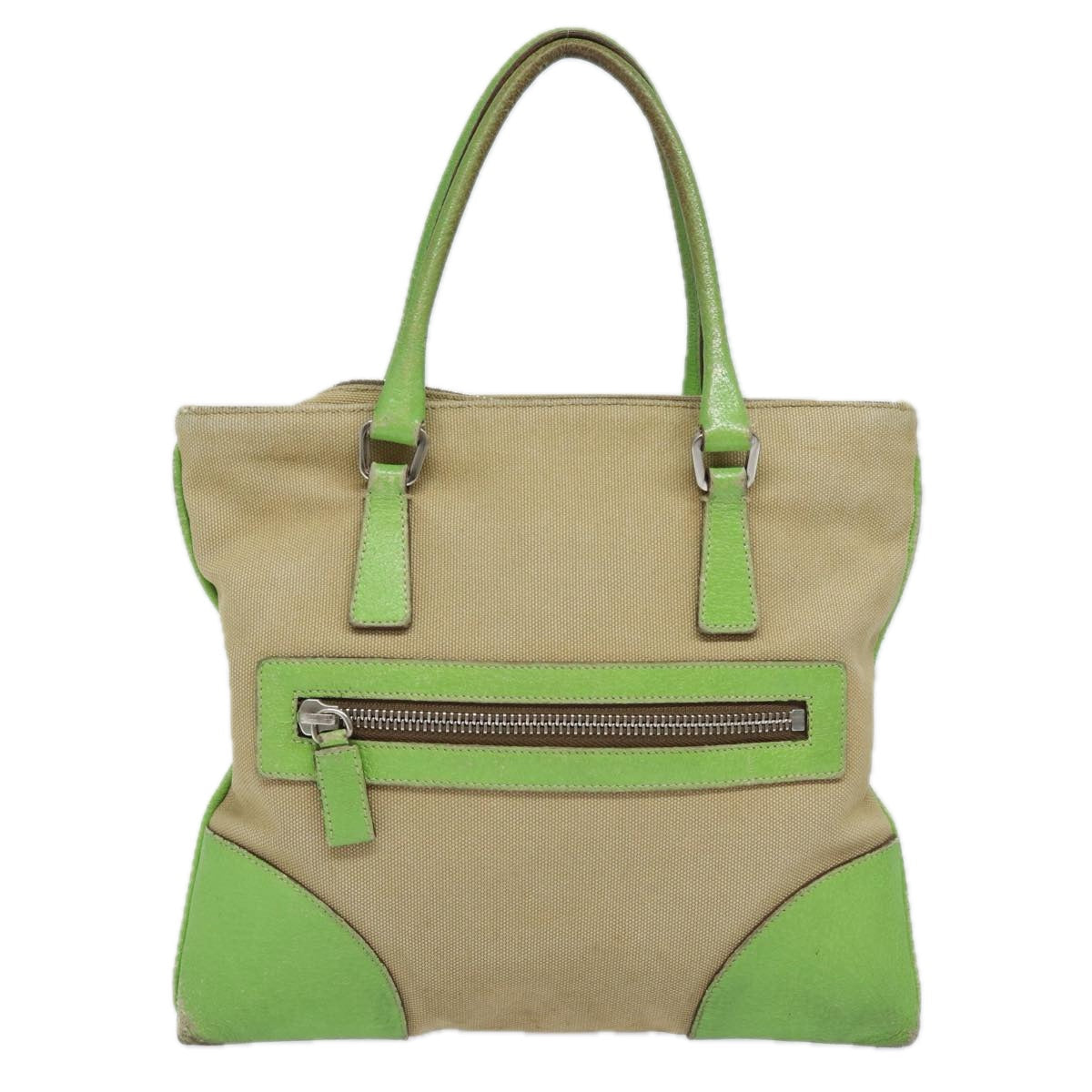 Luxury PradaHand Bag Canvas Beige 78255