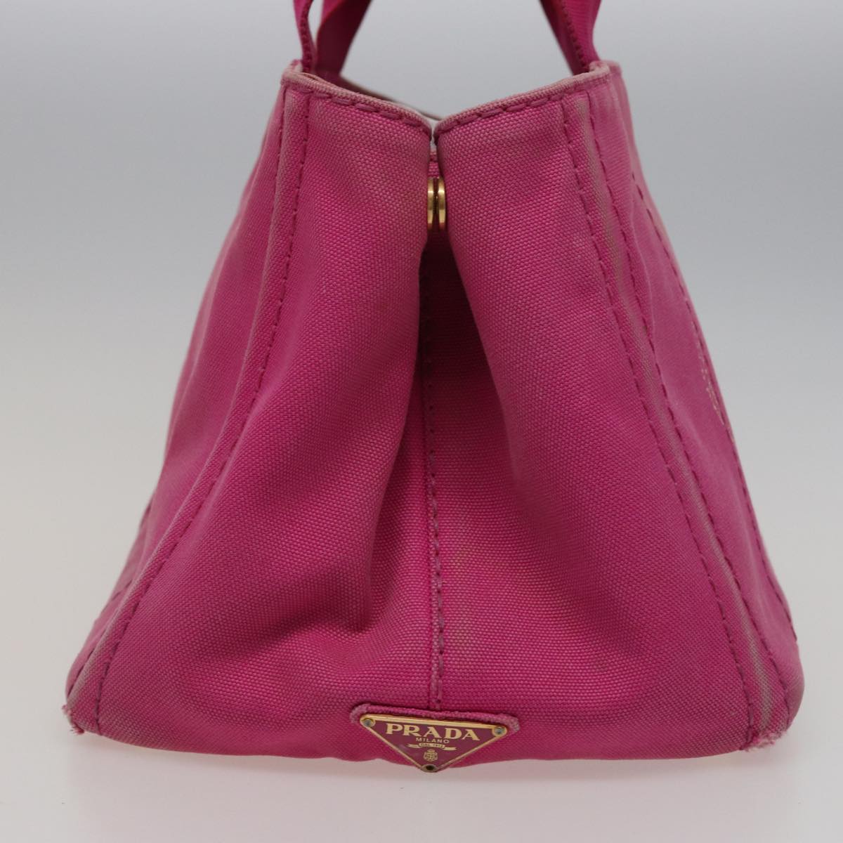Luxury PradaCanapa MM Hand Bag Denim Pink 78268
