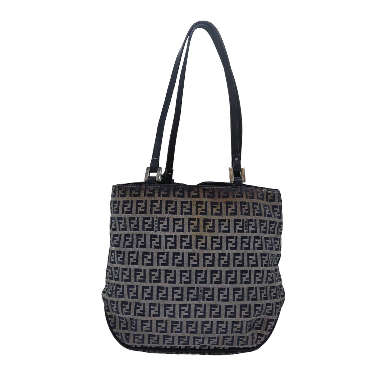 Luxury Fendi Zucchino Canvas Hand Bag Navy78277