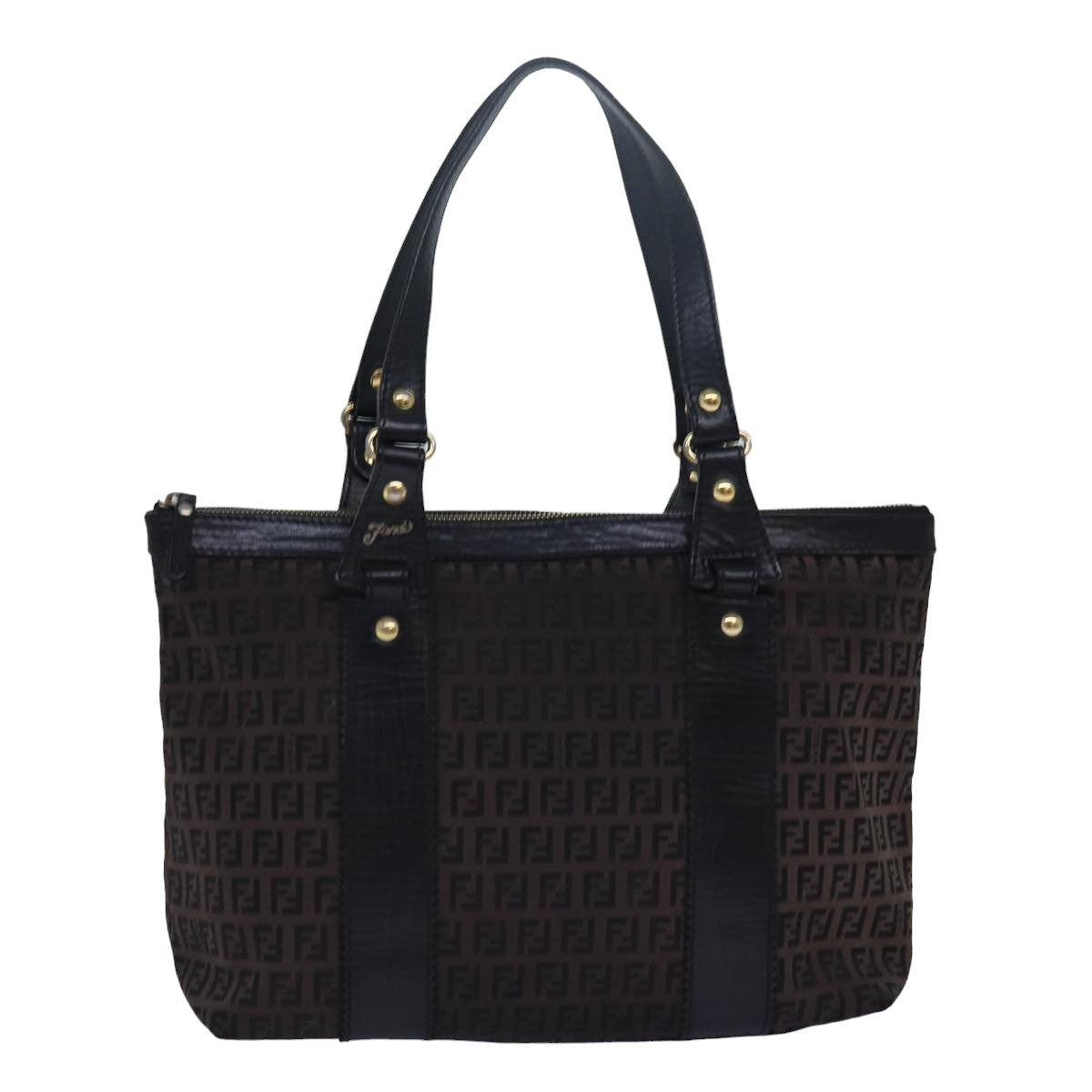 Luxury Fendi Zucca Canvas Tote Bag Brown Black78278