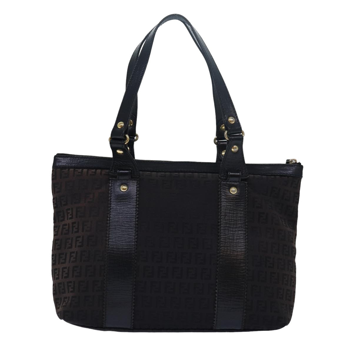 Luxury Fendi Zucca Canvas Tote Bag Brown Black78278
